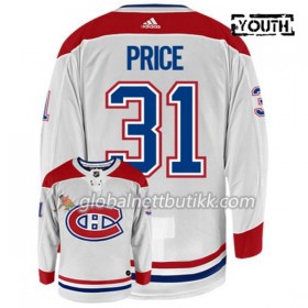 Montreal Canadiens Hockeydrakt CAREY PRICE 31 Hvit Adidas Authentic - Barn
